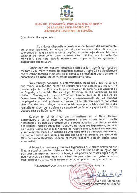 carta Arzobispo
