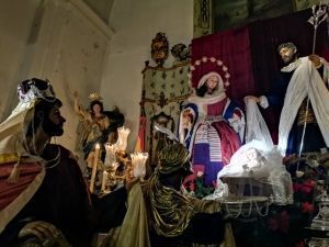 Belen en el Altar Mayor de la Real Parroquia Castrense de Cádiz