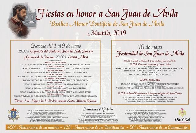 Monseñor Juan del Río preside hoy en Montilla la Novena en honor de San Juan de Ávila