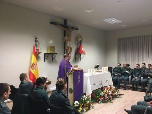 Comienzo de la Cuaresma en la Academia de Oficiales de G.C.