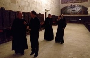 Tercera jornada de los Ejercicios Espirituales del Seminario Castrense en el Monasterio de Santa María del Paular.