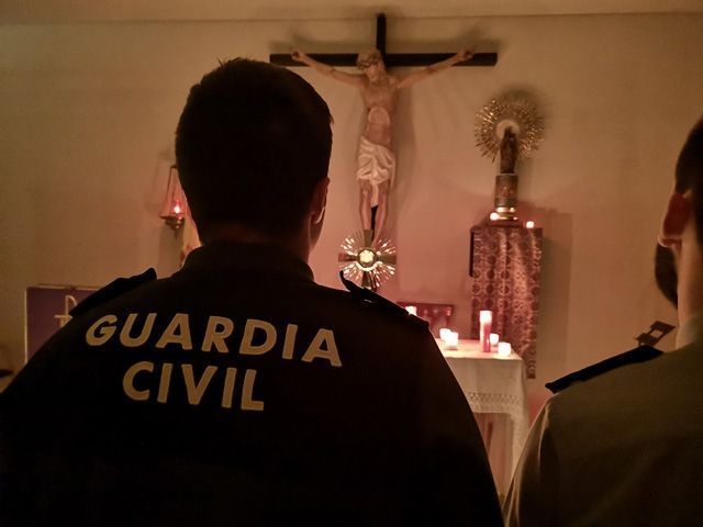 En la Academia de Oficiales de la Guardia Civil, también con el Señor