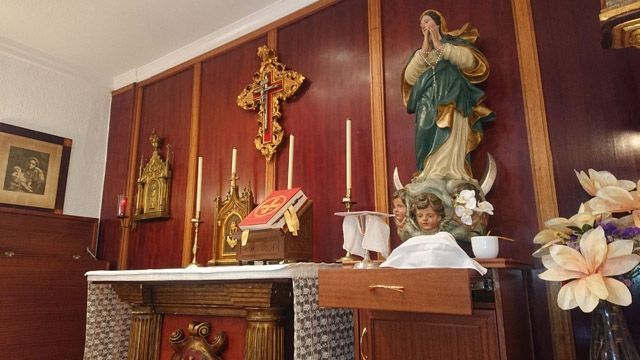 Obras de mejora en la capilla de la Residencia Militar de La Cortadura de Cádiz