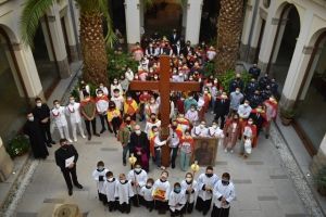Los símbolos de la JMJ 2023 de Lisboa en la Catedral de las Fuerzas Armadas